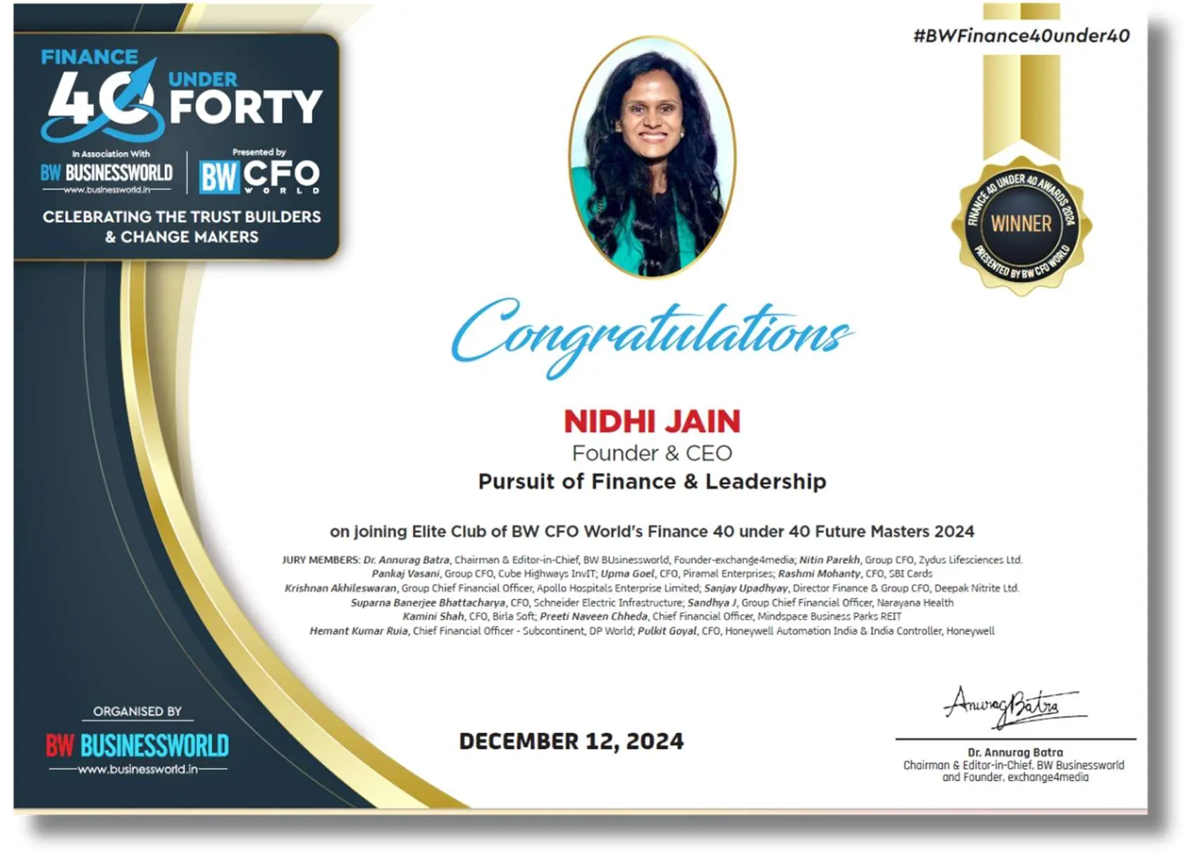 Business World — Finance 40 Under 40 (2024)