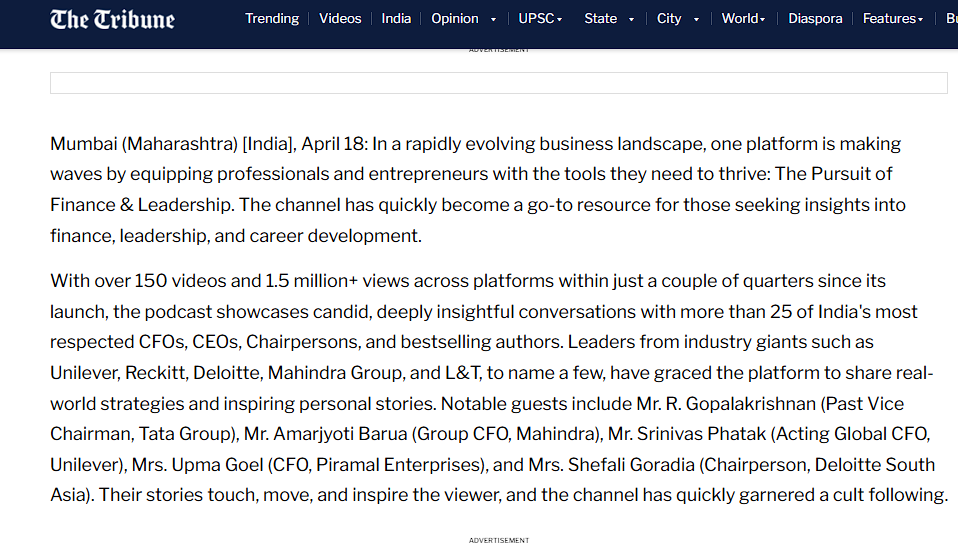 The Tribune Media Story PFL