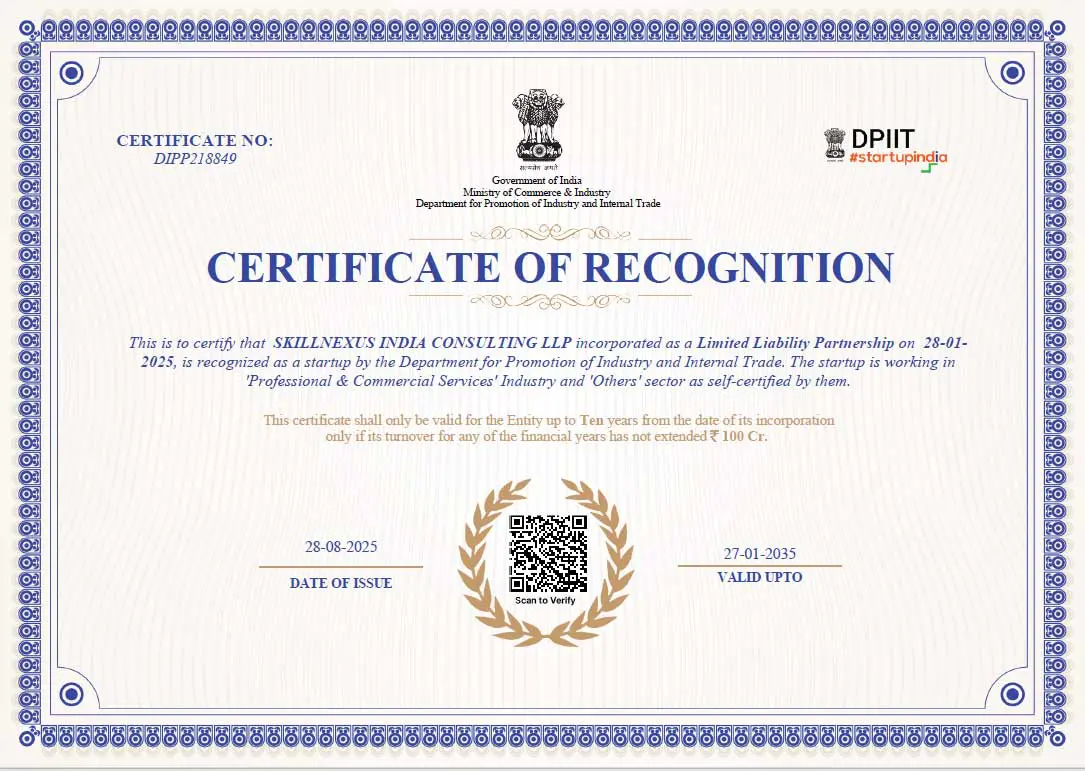 Startup India Recognition